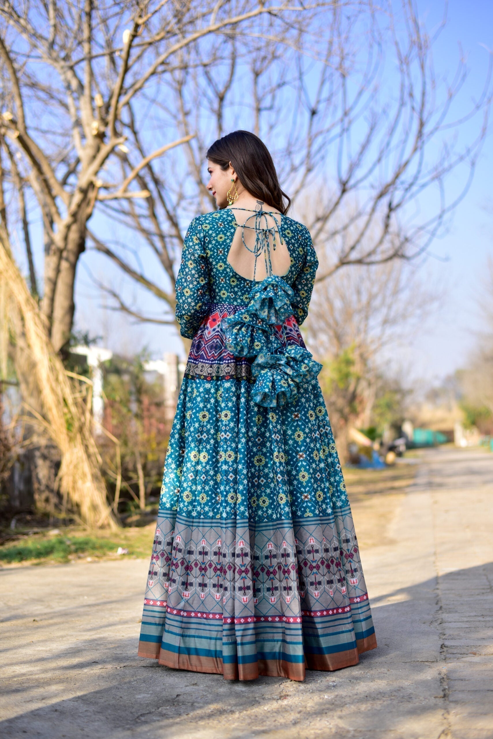 kushangini chanderi maxi set