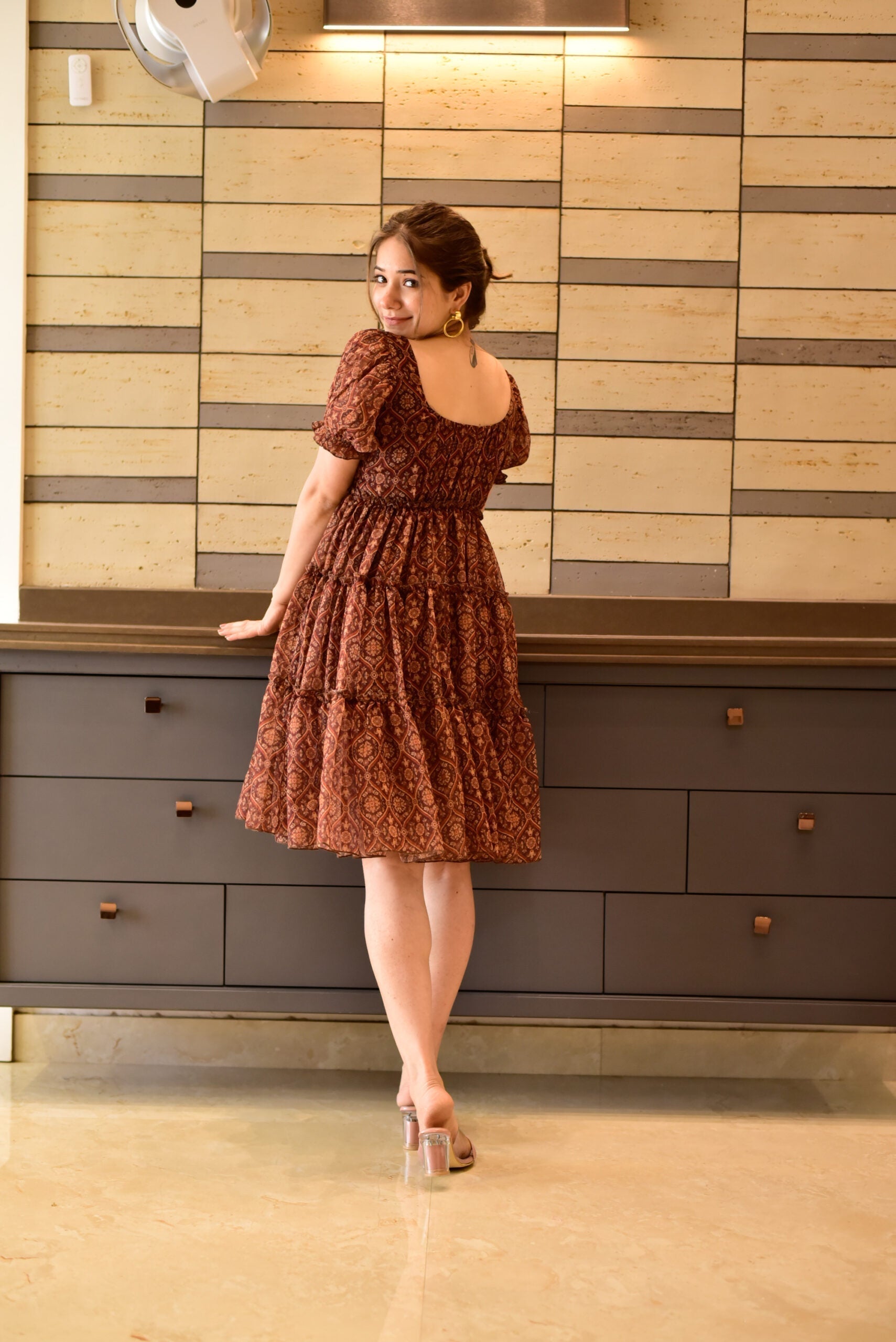 brown harbour georgette dress