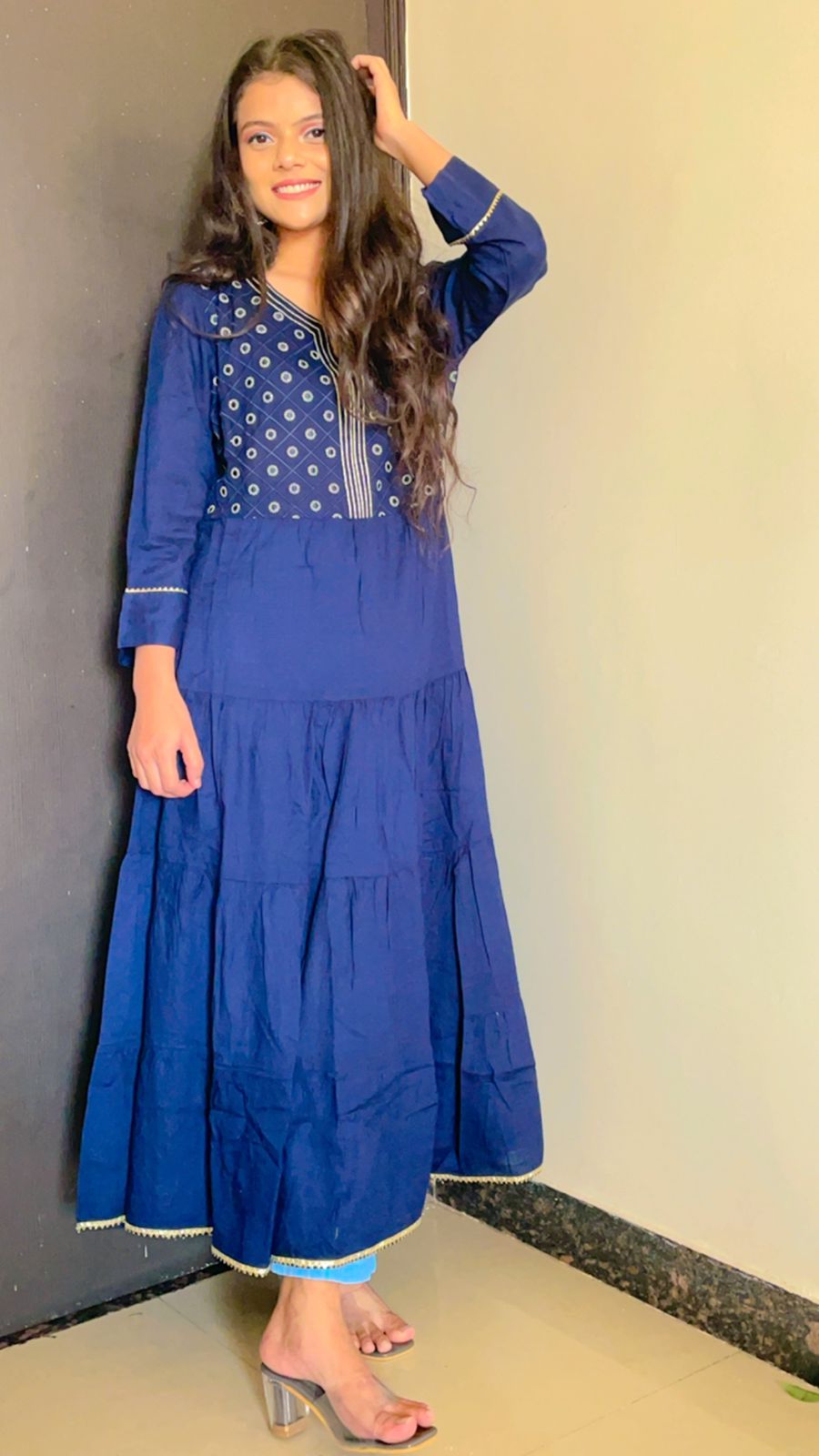 KesariyaVanity Embroidered Gown Suit - DEAL