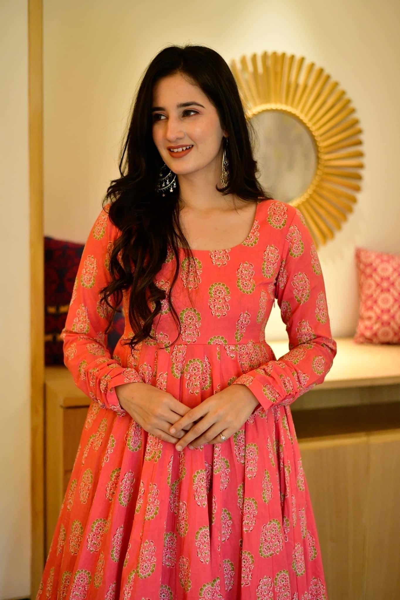 jazzy pink cotton suit set