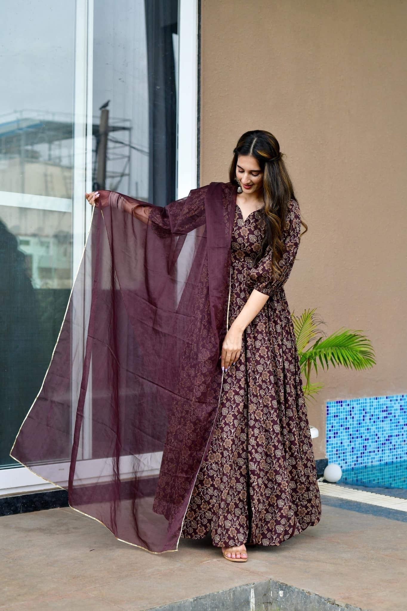 Anokhi brown maxi set